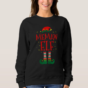 Sudadera Mujeres Memaw Elf Para La Familia De Mamá Navidade