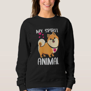 Sudadera Mujeres Mi Espíritu Animal Perro Pomeraniano Amo A