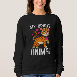 Sudadera Mujeres Mi Espíritu Animal Tigre Me Encanta El Col