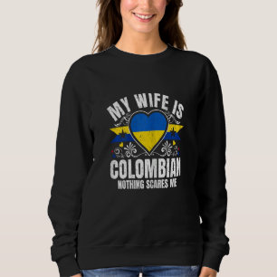 Sudadera Mujeres Mi Esposa Es Colombiana Bandera Orgullo He