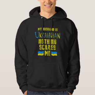 Sudadera Mujeres Mi esposo es ucraniano Bandera de Ucrania 