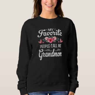 Sudadera Mujeres Mi Gente Favorita Me Llama Abuela Cute Mo