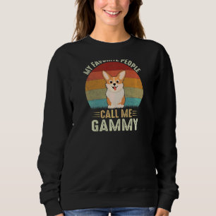 Sudadera Mujeres Mi Gente Favorita Me Llama Gammy Cute Corg