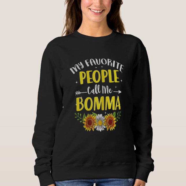 Sudadera Mujeres Mi Gente Favorita Me Llama Girasol Bomma (Anverso)