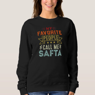 Sudadera Mujeres Mi Gente Favorita Me Llama Safta Retro Mot