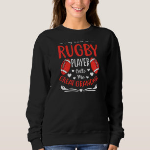 Sudadera Mujeres Mi jugador favorito de rugby me llama gran