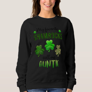 Sudadera Mujeres Mis Shamrock Favorito Me Llaman Tía St Pat