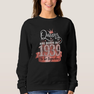 Sudadera Mujeres Nacidas En 1939 Elegante Rosa Negro Fiesta