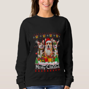 Sudadera Mujeres Navidades Pajama Corgi Tree Xmas feas Chri