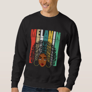 Sudadera Mujeres negras afro Chicas Melanin T , mujer afric