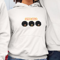 Mujeres negras, gales afro, capucha blanca