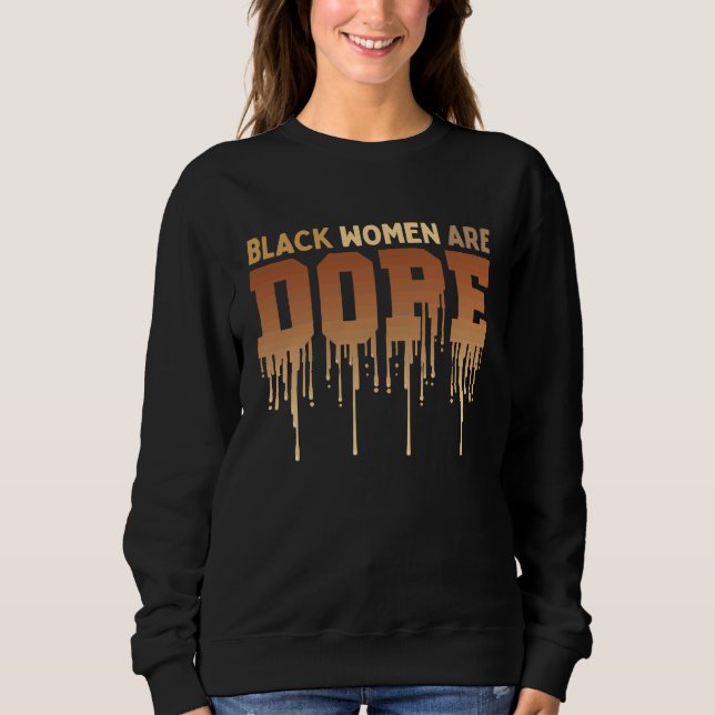 Sudadera Mujeres Negras Melanina Orgullo Mes de la Historia (Anverso)