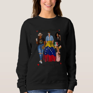 Sudadera Mujeres Negras Mexicanas Mujeres Mitad Mexicanas V