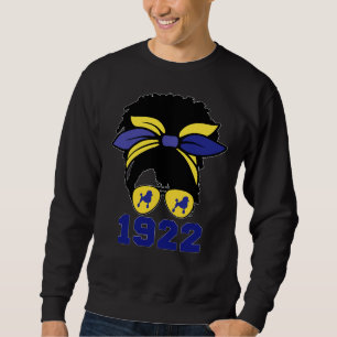 Sudadera Mujeres negras Sgrho Sigma 1922 Poodle Rho Rótulo 