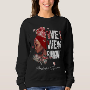 Sudadera Mujeres Negras Usamos Amiloidosis Borgoña Concienc
