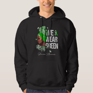 Sudadera Mujeres negras usamos conciencia verde del glaucom