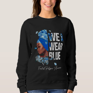 Sudadera Mujeres negras usamos galardón azul de poliposis f