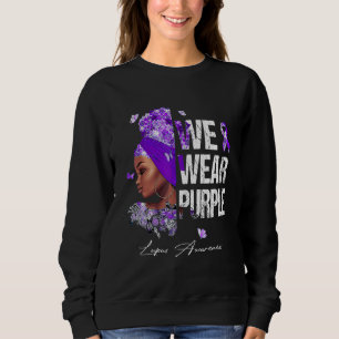 Sudadera Mujeres negras usamos la conciencia del lupus mora