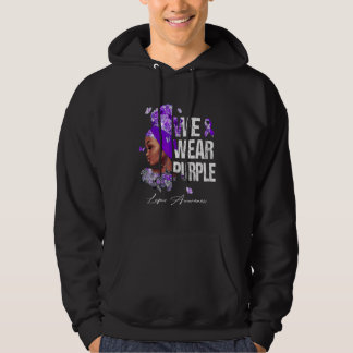 Sudadera Mujeres negras usamos la conciencia del lupus mora
