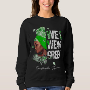 Sudadera Mujeres Negras Usamos Neurofibromatosis Verde Awar
