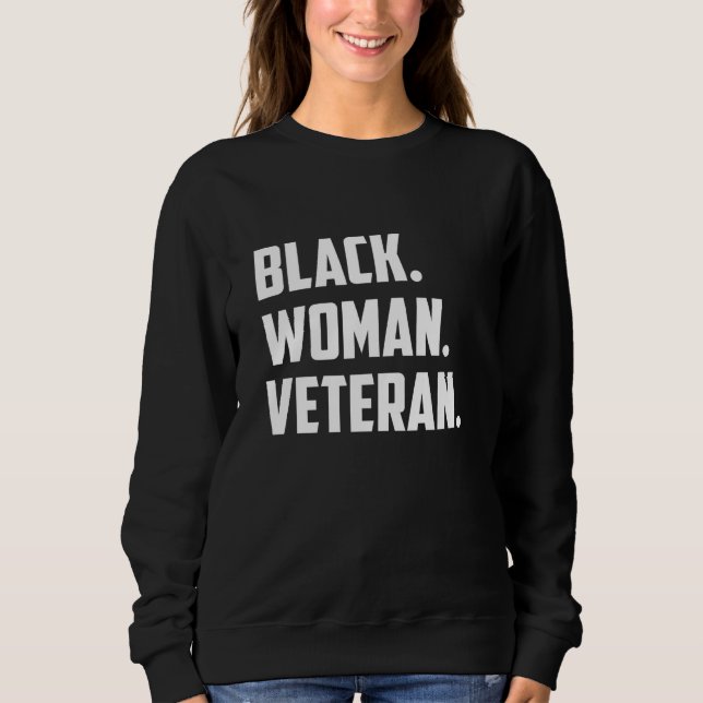 Sudadera Mujeres negras veteranas orgullosas mujeres milita (Anverso)