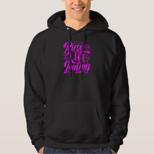 Sudadera Mujeres ocupadas por la vida Loafing Lemas de la v
