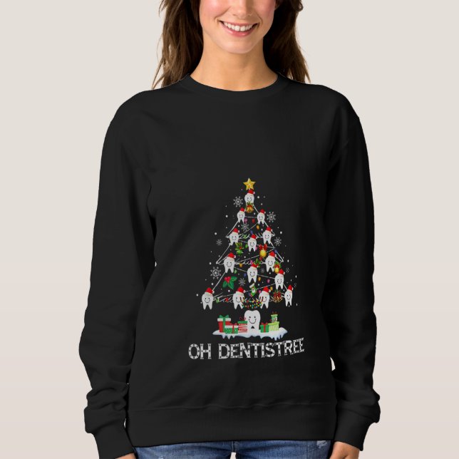 Sudadera Mujeres Oh Dentistree Divertido Árbol de Navidad D (Anverso)