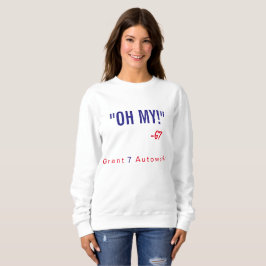 Sudadera Mujeres "oh mis!" Texto rojo y azul de la camiseta