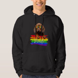 Sudadera Mujeres Orgullo Dachshund Perro Lgbt Gay Les Suppo