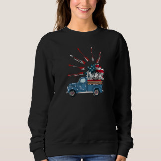 Sudadera Mujeres Patrióticas 4 De Julio Camión Mawmaw Sunfl