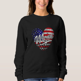Sudadera Mujeres Patrióticas Bandera Americana Heart Golf M