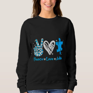 Sudadera Mujeres Paz Amor Autismo Autismo Conciencia