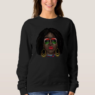 Sudadera Mujeres Pelo Afro Historia Negra Día de la Liberta