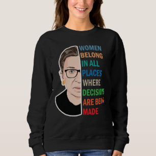 Sudadera Mujeres Pertenecen En Todos Los Lugares Ruth Bader