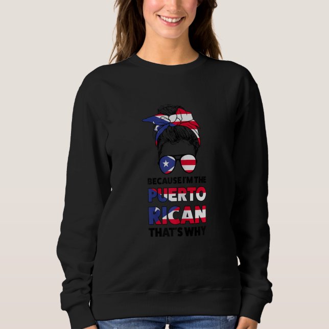 Sudadera Mujeres porque soy el G puertorriqueño puertorriqu (Anverso)