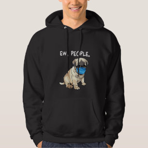 Sudadera Mujeres Pug Ew People Perro Con Máscara De Cara