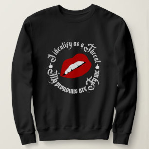 Sudadera Mujeres que identifico como una amenaza graciosa