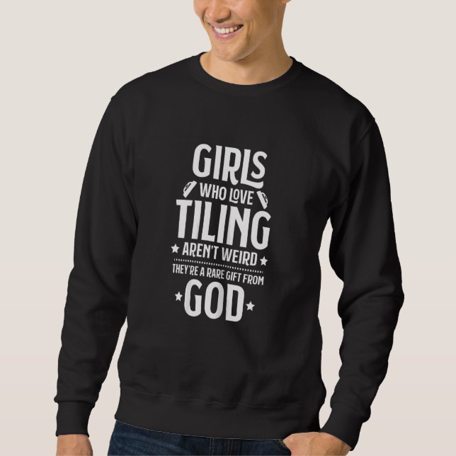 Sudadera Mujeres que instalan mosaicos Chicas que aman el m (Anverso)