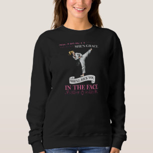 Sudadera Mujeres que te pateará en la cara Taekwondo