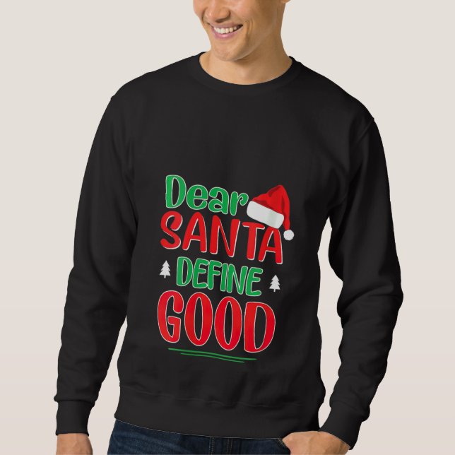 Sudadera Mujeres Queridas Santa Define Buenos Navidades Que (Anverso)