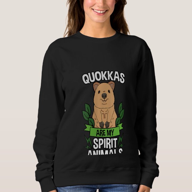 Sudadera Mujeres Quokka Espíritu Animal Australiano Kangaro (Anverso)