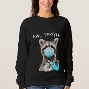 Sudadera Mujeres Raccoon Ew Personas Trash Panda Con Cara