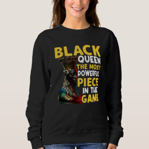 Sudadera Mujeres Reina Negra Más Poderosa Ajedrez Africana