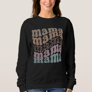 Sudadera mujeres Retro Cheetah leopardo colorido mamá anima
