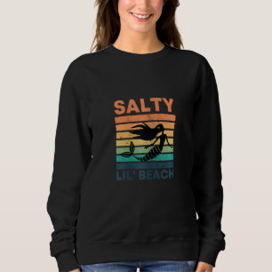 Sudadera Mujeres Salty Lil' Beach Retro Sirenita    