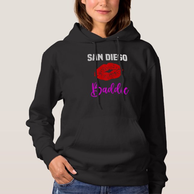 Sudadera Mujeres San Diego Lips City San Diego Baddie (Anverso)
