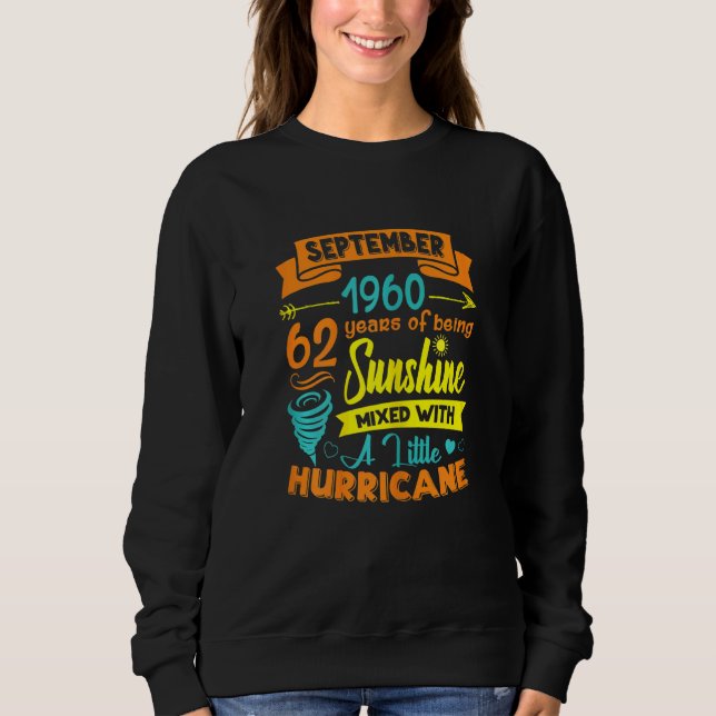 Sudadera Mujeres Septiembre 1960 62 años de edad Sunshine M (Anverso)