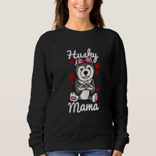 Sudadera Mujeres Siberianas Husky Mama Finger Heart Dog Ani