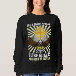 Sudadera Mujeres Simples Como La Guayaba Y Creer En Jesús C
