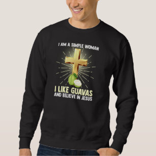 Sudadera Mujeres Simples Como La Guayaba Y Creer En Jesús C